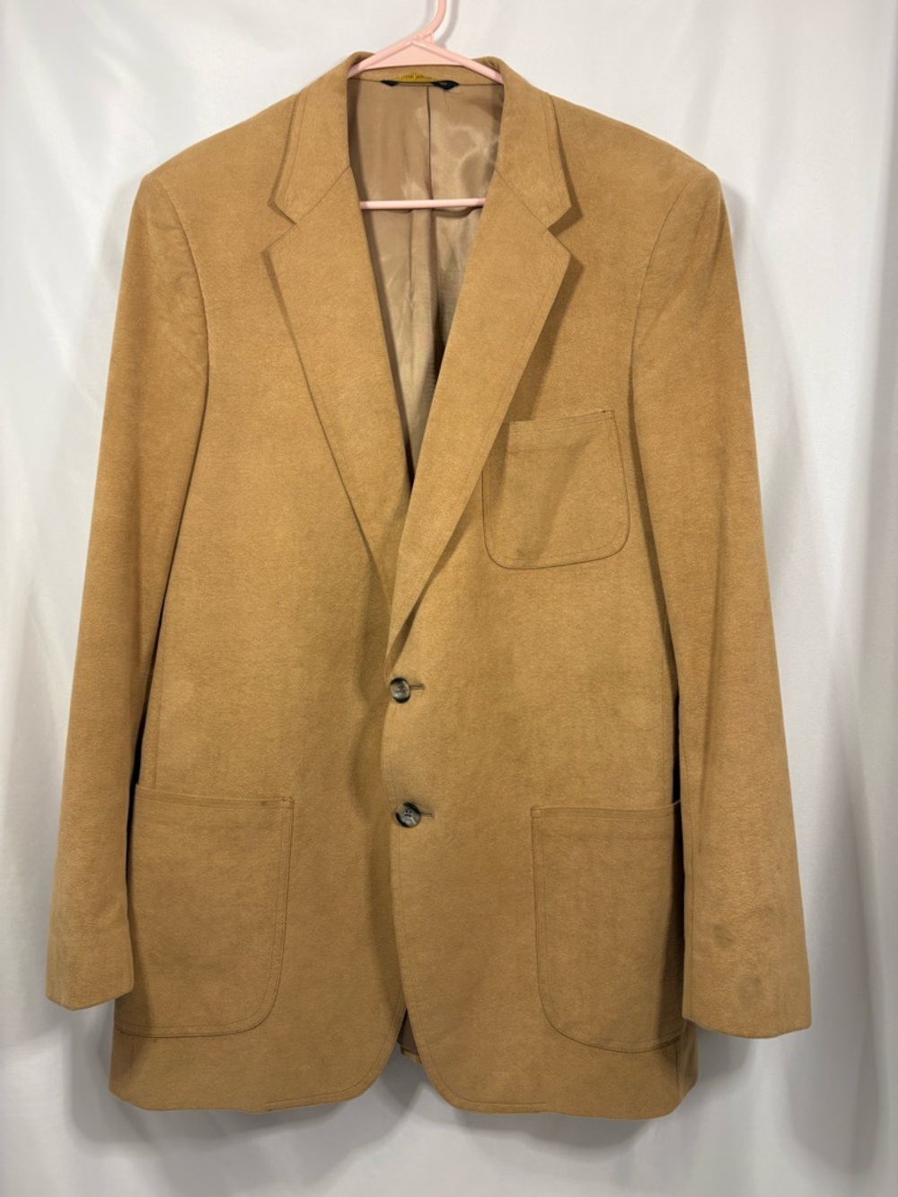 Vintage Neiman Marcus Men's Tan Suede Blazer Approximate Size 40-42